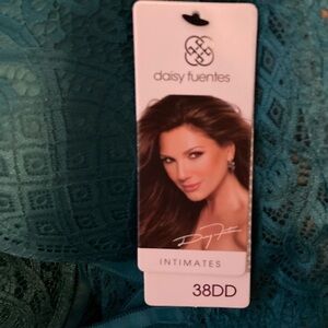💕🌼💕Daisy Fuentes Intimates Deep Teal  Lace-Up  Bra
